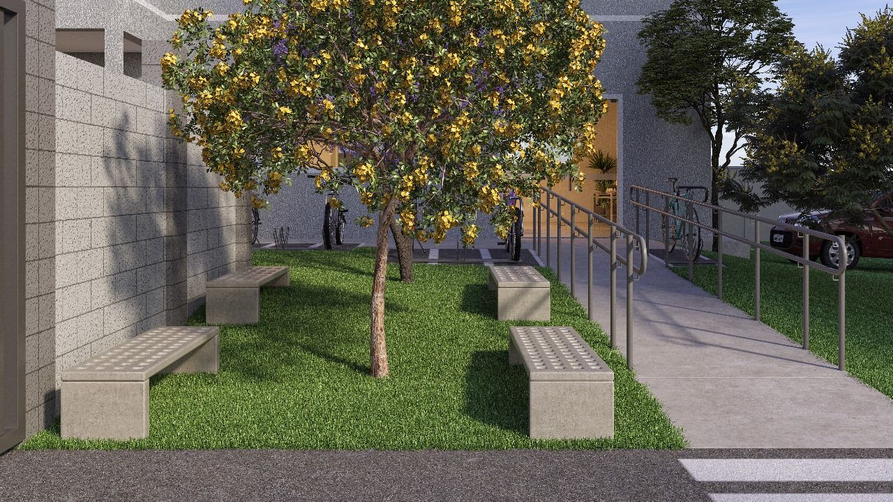 Praça de convivência do Residencial Tibre