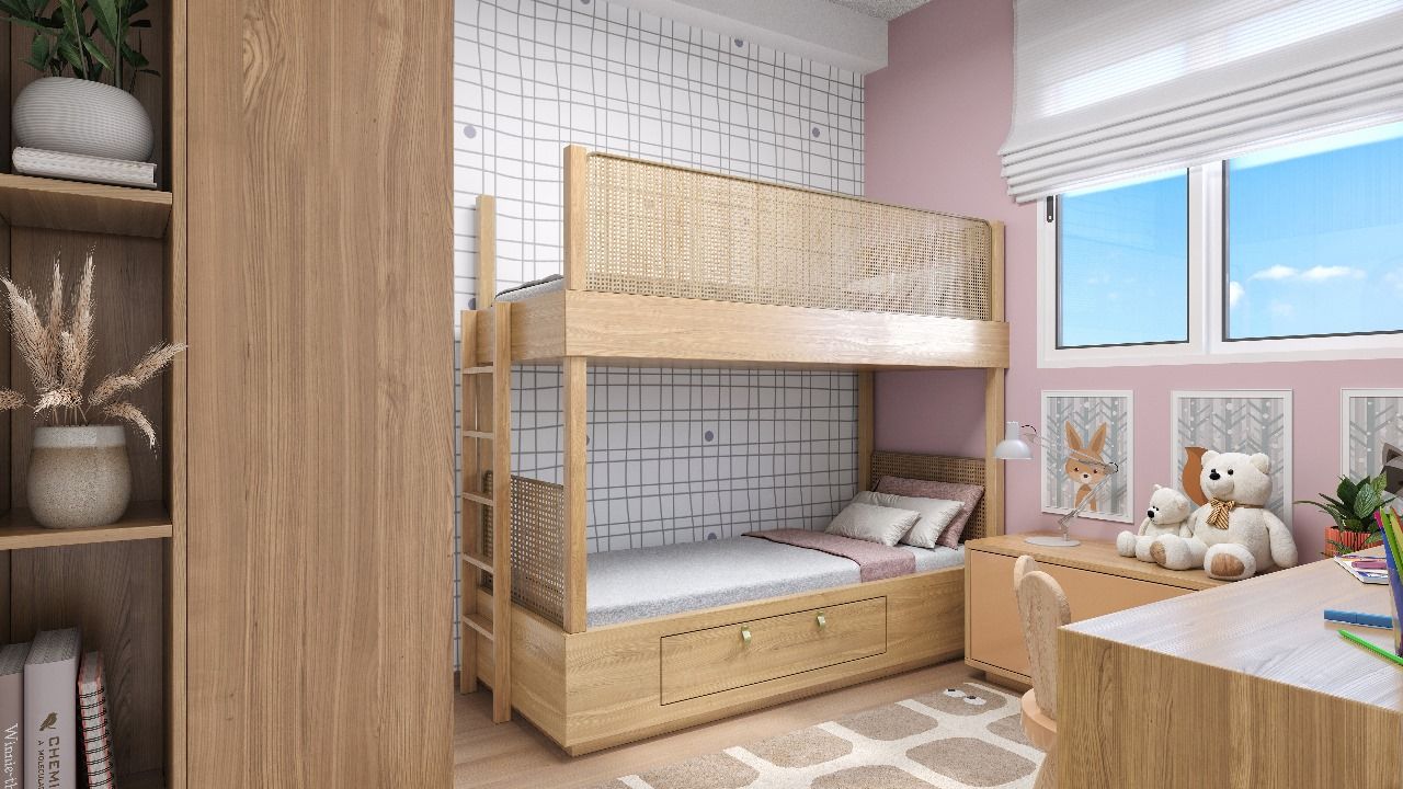 Quarto infantil do apartamento do Residencial Tibre